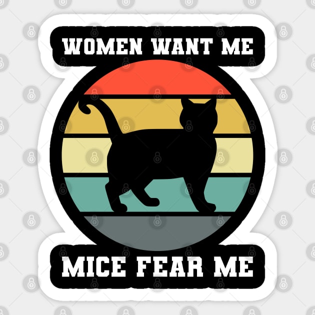 Women Want Me Mice Fear Me 2 Sticker by coloringiship